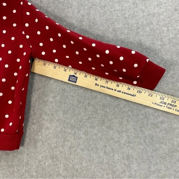 Disney Kids Minnie Mouse Hoodie Sweatshirt Red Polka Dot Sequins Size 5-6 yr GUC - Picture 6 of 12